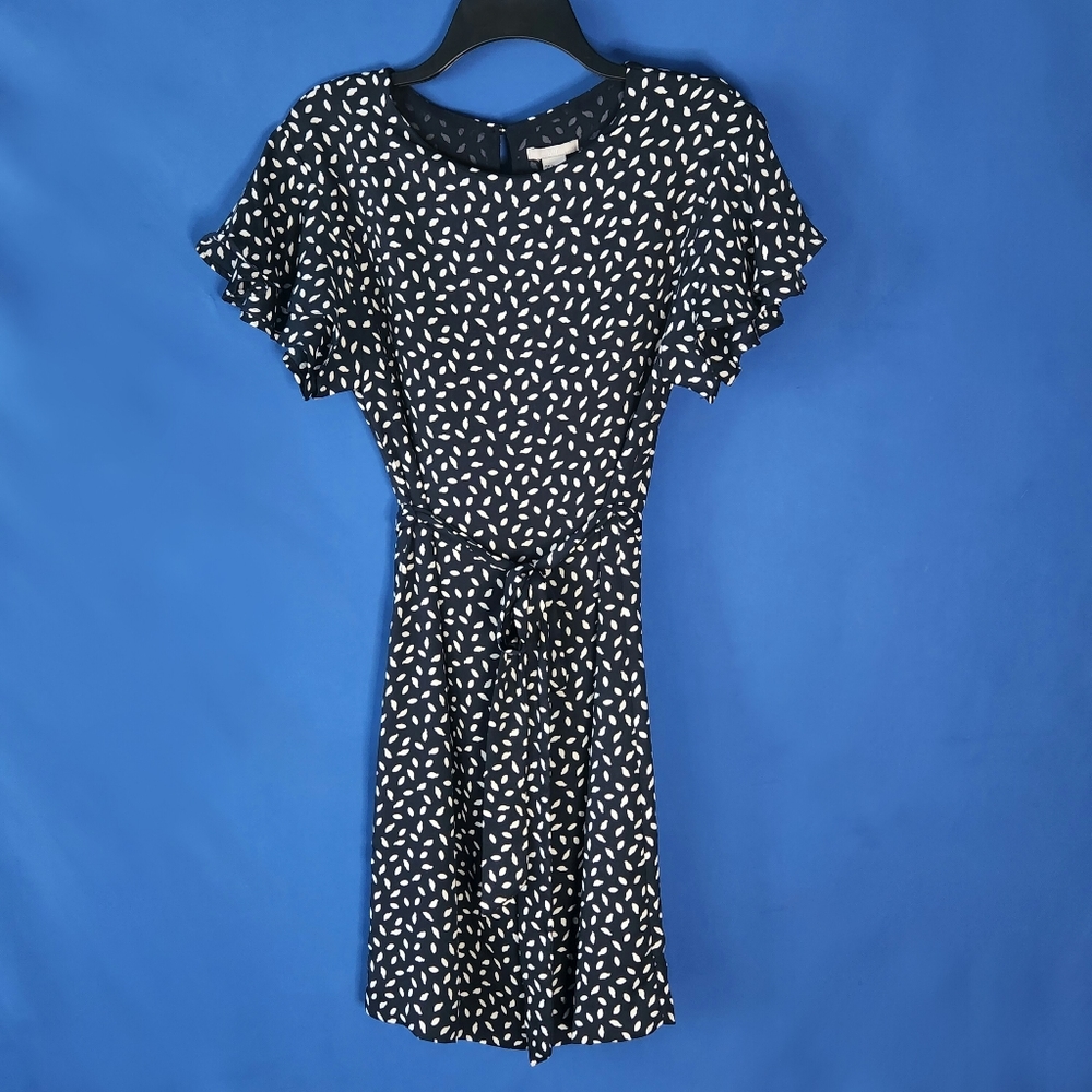 H&M Black & White Print Short Sleeve Dress
